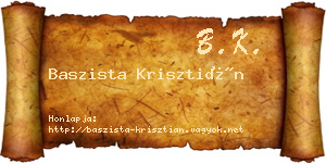 Baszista Krisztián névjegykártya